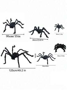 1pc Halloween Realistic Hairy Spider Decoration Collection, Giant Spider Prop For Indoor/Outdoor/Yard/Patio/Windows, Creepy Decoration,Christmas