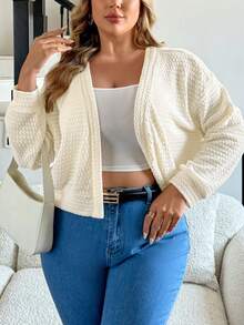 秋季新款大码时尚优雅纯色女V领纽扣针织开衫，适合初秋休闲街头穿搭 - 米色 - 查看 4