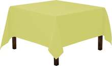 Square Tablecloth - 85 X 85 Inch Yellow Table Cloth For Large Square Or Round Tables - Heavy Duty Washable Fabric - For Buffet Table, Holiday Party, Dinner, Wedding & Baby Shower - Yellow - View 1