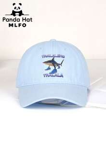 MLFO 2025 New Tralalero Tralala Shark Print Classic Solid Color Soft Top Baseball Cap, Breathable Adjustable Size Fit For Daily Life, Casual Holiday, Beach, Suitable For Women - Shark - View 7