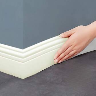 1 rol 3,86 cm x 78,74 inch zelfklevende plinten taillelijn flexibele plinten lijstwerk muurplinten lijstwerk lijstwerk, zelfklevend en plakbaar voor achtergrond randstrooklijnen antibotsingsmuurrand sticker kamerdecoratie woondecoratie woonkamerdecoratie huisdecoratie behang behang keuken keukendecoratie wandkunst muurstickers muurdecoratie muursticker