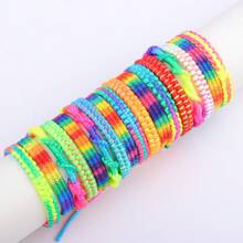 20pcs/Pack Adjustable Handmade Woven Bracelet, Colorful Bracelets For Women, Unisex Random Color Friendship Wrist Jewelry Gift