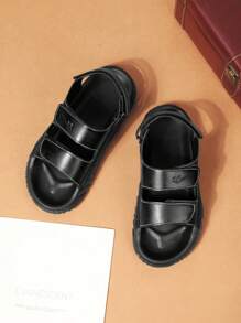Men's Fashion Casual Sandals, Summer Shoes, Beach Outdoor Slip-On With Adjustable Heel Strap, Thick Sole, Open Toe, Breathable