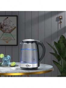 SOKANY 1个电水壶，不锈钢内盖和过滤器，热水壶，宽口设计，自动断电，冬夏两季饮水用具，2升容量