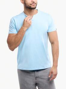 Men's Basic V-Notch Neck Short Sleeve T-Shirt
