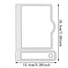 Troqueles de corte de acero al carbono, marco de encuadernación de libros, adecuado para cortar papel, tarjetas de felicitación, estampado en relieve, proyectos de manualidades de decoración del hogar - Plateado - Ver 14