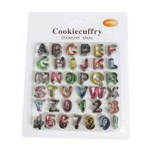卡通字母数字不锈钢饼干模具饼干巧克力蛋糕烘焙饼干装饰配件耐变形耐磨 - 銀色 - 查看 17