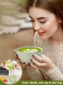 5 Pcs Matcha Whisk Set Matcha Bowl With Spout Matcha Whisk And Holder Bamboo Matcha Scoop And Stainless Sifter - Jade Green Matcha Kit For Matcha Lover Back To School
