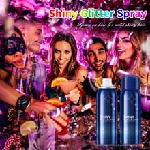 2Pcs Body Glitter Spray For Hair And Body Hairspray For Clothes Long-Lasting Body Shimmer Spray Suitable For Stage