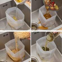 30/60/90pcs Garbage Bags, Sturdy & Disposable Multi-Functional Kitchen Drain Bags, Made Of PE Material, Food Waste Collection Bags, Filter Dirty Water, Collect Residue