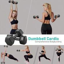 2 Pesas Mancuernas, con recubrimiento lateral de Neopreno, Mancuernas Hexagonales, Pesas para Ejercicio, Entrenamiento de Fuerza y Resistencia, Uso del Hogar y Profesional - 7,5 kg - Ver 6