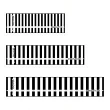 1/2 Set Modern Minimalist Black And White Striped Carpet, Living Room Carpet, Outdoor Carpet, Decorative Carpet, Hallway Carpet, Easy-To-Clean Carpet, Ideal For Bedrooms, Kitchens, And Entryways.
