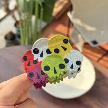 Pasadores de pelo con tema de Halloween - Mano de monstruo / Araña roja / Fantasma / Calavera / Telaraña / Forma de bruja Pinzas de moda, Pasadores de pelo únicos para moño y recogido, Accesorios de pelo lindos