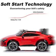 12V Kids Ride On Car Electric Vehicle For Toddlers Boys Girls Aged 3+,Official Audi Authorised Battery Powered,With Parental Remote Control,MP3 Player, Smooth Start, 3 Speeds-Red - Đỏ - Xem 3