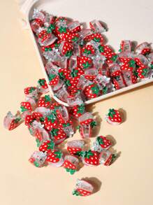 10/15 pièces Pince à cheveux de couleur bonbon douce, pince à frange simple et polyvalente, épingles à cheveux avec décoration de fleurs de fraise. Accessoires de cheveux élégants et pince à cheveux pour femmes