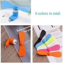 TFFFMini Cellphone Fan Portable Mobile Phone Fan Compatible With IPhone Cell Phone Summer Accessories 6 Pack
