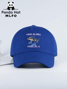 MLFO 2025 New Tralalero Tralala Shark Print Classic Solid Color Soft Top Baseball Cap, Breathable Adjustable Size Fit For Daily Life, Casual Holiday, Beach, Suitable For Women - Shark - View 8
