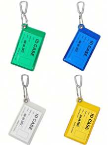 1 pieza Soporte transparente para tarjeta de autobús, protector de tarjeta de identificación/tarjeta de crédito, accesorio antiperder para mochila (tarjeta no incluida) para billetera de mujer, mini billetera, monedero, llavero de tarjetero