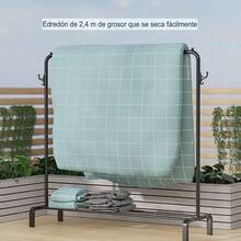 Perchero sencillo para el suelo del dormitorio, perchero grueso para el dormitorio, perchero plegable para ropa de interior - Negro - Ver 11