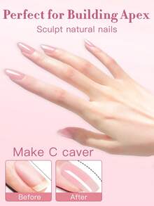 15ml Pink Building Nail Gel Nail Polish For Strengthener Gel Extension Gel Base Coat In A Bottle Soak Off Uv Led Gel Nail Extension Nails - 粉色 - 查看 4