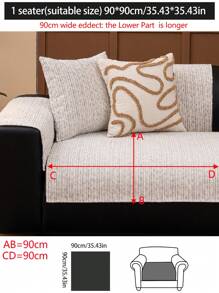1pc All-Season Sofa Cushion Cover, Modern Minimalist Anti-Slip Sofa Seat Pad, Dust-Proof & Washable Sofa Slipcover For Bedroom, Office, Living Room, L-Shaped Sofa, 1-2-3-4 Seater Sofa, Gray, Soft, Colorfast, Pet-Friendly