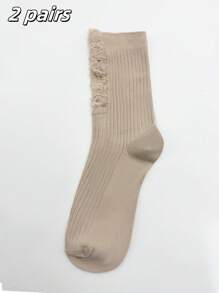 1/2/3/5 Pares de Calcetines mujer de pila rota de unicolor, calcetines de tripulación con agujeros rotos, estilo vintage, gruesos, para pareja, calcetines hasta el tobillo con agujeros en la calle