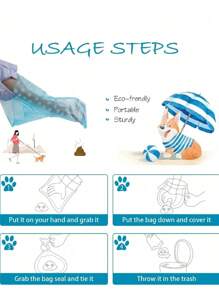Leak-Proof Pet Waste Bags-1/6/8/10/20/30/40/50Rolls | Thick, Odor-Control For HygienicFood & Pet Cleanup