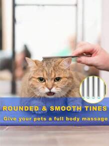 3pcs Stainless Steel Pet Grooming Brushes - For Dogs, Cats, Rabbits, Hamsters And Small Animals - Effective For Detangling, Deshedding And Grooming, Ergonomic Design, Durable For Long-Term Use, Pet Care Accessories