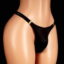 Men's Panties Femboy Thong Underwear Jockstrap Lingerie-DressersChristmas LYFX - 黑色 - 查看 4