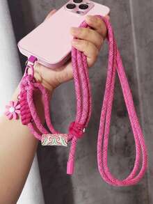 1 mặt dây chuyền hoa cúc cho điện thoại di động, dây đeo chéo dài bện có thể điều chỉnh cho thể thao ngoài trời, dành cho cả nam và nữ, có kèm kẹp - Nhiều màu - Xem 9