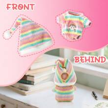 GIURKUU Colorful Clothes For Labubu Doll Have A Set, 2 Pieces Set Cute Clothes For 15cm Doll, Funny Stylish Outfit With Accessories(No Doll)