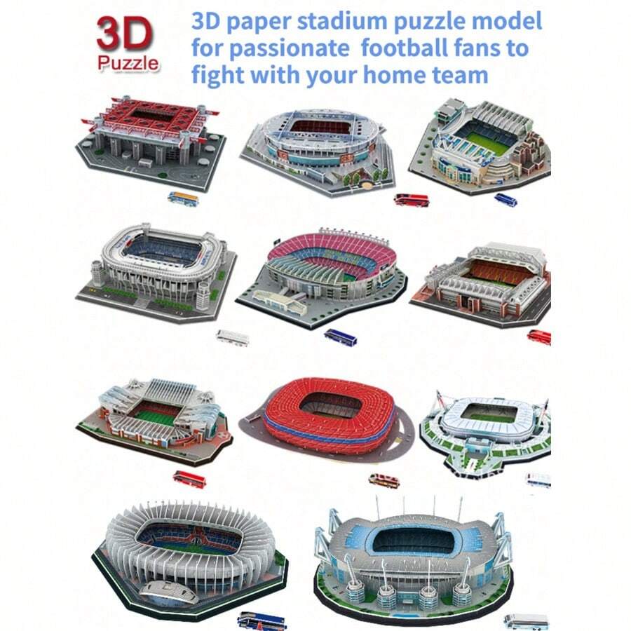 World Cup 3D Stereo Puzzle Football Stadium Model, World Cup Building Puzzle Sports Arena