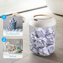 Senmeo 1PCS 3 Gallon/11 Liter Smart Sensor Trash Can, Motion Sensor Trash Can, Removable Tall Leg Design, Odor Resistant Sealed Lid, Silent Auto On/Off, Plastic Trash Can For Kitchen, Bathroom, Bedroom, Living Room, Office And Outdoor Narrow Space - 白色 - 查看 7