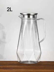 1pc 1L/1.5L/2L Acrylic/PC Water Pitcher With Lid, Stainless Steel Gold-Colored Cap, Beverage Container And Storage, Suitable For Hot Or Cold Drinks. Refrigerator Water Pitcher, Juice Container, Water Jug, Iced Tea Pitcher Or Milk Jug Back To School - Multicolor - View 17