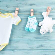 10pcs Flocked Clothes Hanger Clips, Multi-Function Plastic Anti-Wind Clothespins, Non-Slip Laundry Clips, Home Supplies - Pink - View 2