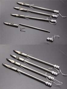 3/6/9件套不锈钢钓鱼工具，不锈钢弹弓配件鱼叉，户外狩猎钓鱼配件，适合作为生日或节日礼物送给朋友和家人