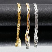 JOJELOO 1 Stück handgefertigtes Titanstahl-Armband, modisch & personalisiert, geeignet für Frauen zum Tragen auf Partys oder Hochzeiten