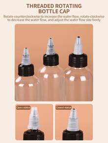 1件/2件/3件 10ml/20ml/30ml/50ml/60ml/100ml 精油可填充滴管瓶，挤压滴管瓶，透明尖头分配瓶 - 無色 - 查看 4