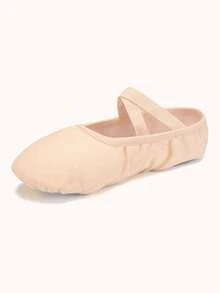 Indoor Soft-Soled Ballet Shoes, Dance Shoes, Yoga Shoes, Practice Shoes, Flat-Bottomed Slippers, Elastic Opening Without Tie Design - Pink - View 5