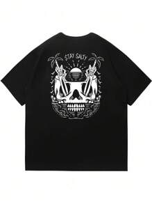 T-shirt court à manches imprimé personnalisé pour hommes, confortable et respirant, tenue d'été, mode