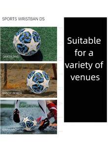 1pc 5# Hand-Sewn Soccer Ball, Standard For Adult/Youth/Student Training, Durable, Suitable For Outdoor, Indoor, Beach, Grass, Cement, Available In Blue, White, Multicolor