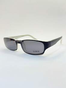 1 Piece Glasses Frame, Small Model, 2 In 1 Clip-On - Đen và trắng - Xem 3