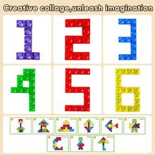 Holzklötze Puzzle Denkaufgaben Spielzeug, DIY stapelbare Bauklötze, 3D transparente Denkaufgaben Spielzeuge, interaktiver Familienspielzeug, Bildungsspielzeug für Mädchen und Jungen