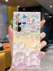 1 szt. Artystyczny obraz olejny z kwiatowym nadrukiem Przezroczysty miękki futerał na telefon Kompatybilny z Galaxy A04e/12/A13/A14/A34/A50/A52/A53/A54/S21/S22/S23/S24/S25/S25 Ultra