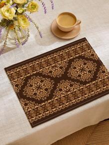 1 Stück Tischläufer mit bohemianischem geometrischem Muster, 4/6/8 Stücke Platzmattenteller mit bohemianischem geometrischem Muster, geeignet für Feiertage, Partys, Geburtstage, Abendessen, Küchen- und Esszimmerdekoration, ganzjährige Raumdekoration, Tischtextilien-Tischläufer