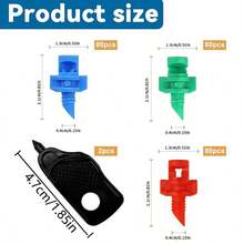 Spraymunstycke, 90 °, 180 °, 360 ° Atomizing Micro Sprinkler, Droppbevattningsring Bevattningssändare, Sprinkler Refraction Droppbevattningssändare, Lämplig för trädgårdsskötsel, jordbruk och gräsmatta - Multifärgad - Visa 13