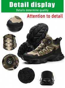 Botas de seguridad todo terreno y todo clima, versátiles y cómodas para hombres. Con punta de acero ligera, anti-aplastamiento y anti-perforación, para uso en exteriores y trabajos