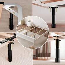 4pcs Heavy Duty Adjustable Bed Riser Legs (7.08inch-13.3inch) - Multifunctional Furniture Center Brace For Beds- Durable Plastic With Anti-Slip Design, Bed Frame - Black - View 7
