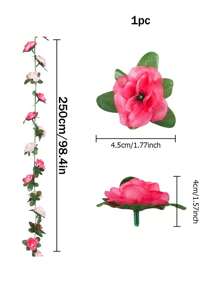 5 Stücke 250cm künstliche Rosenranke DIY Gartenmaterial Ranke Hochzeitsdekoration, Außenbereich Gartendekoration, Innenhof Dekoration, Flur Balkon, Heim Dekoration, Schlafzimmer Wohnzimmer Dekoration, Tisch Wand Dekoration, Geburtstags Hintergrund Dekoration, Geburtstags Geschenk Dekoration, Abschluss Geschenk Dekoration