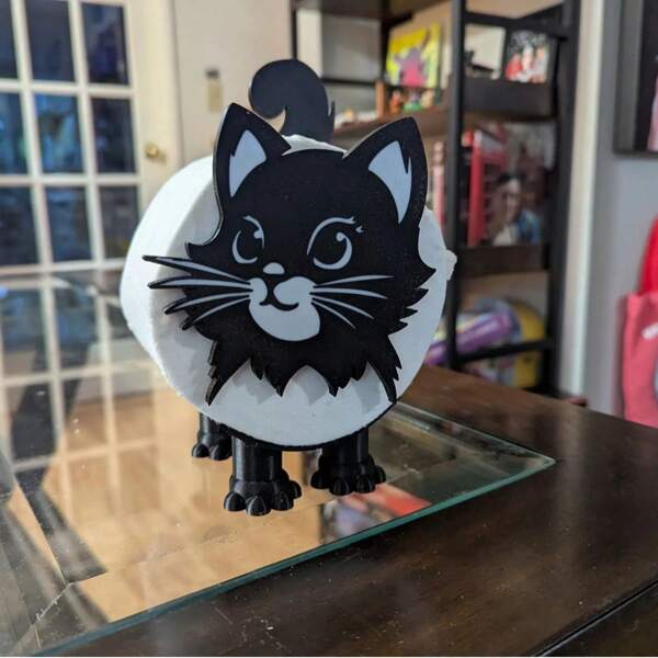1pc Cute Cat Toilet Paper Roll Holder